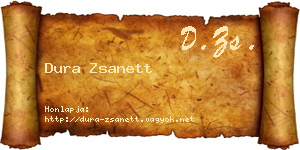 Dura Zsanett névjegykártya